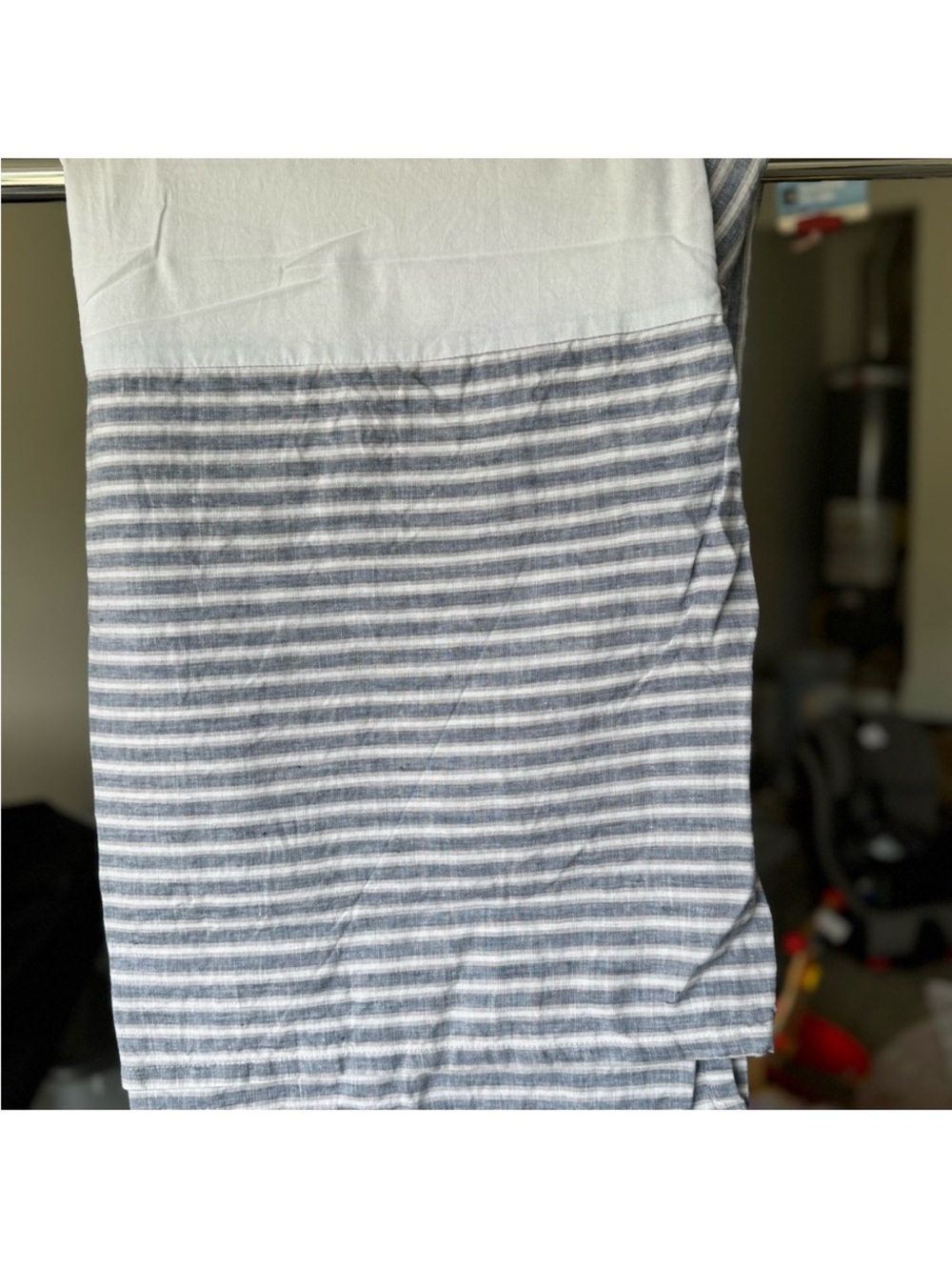 Pottery Barn Kids Blue and White Striped Knit Top